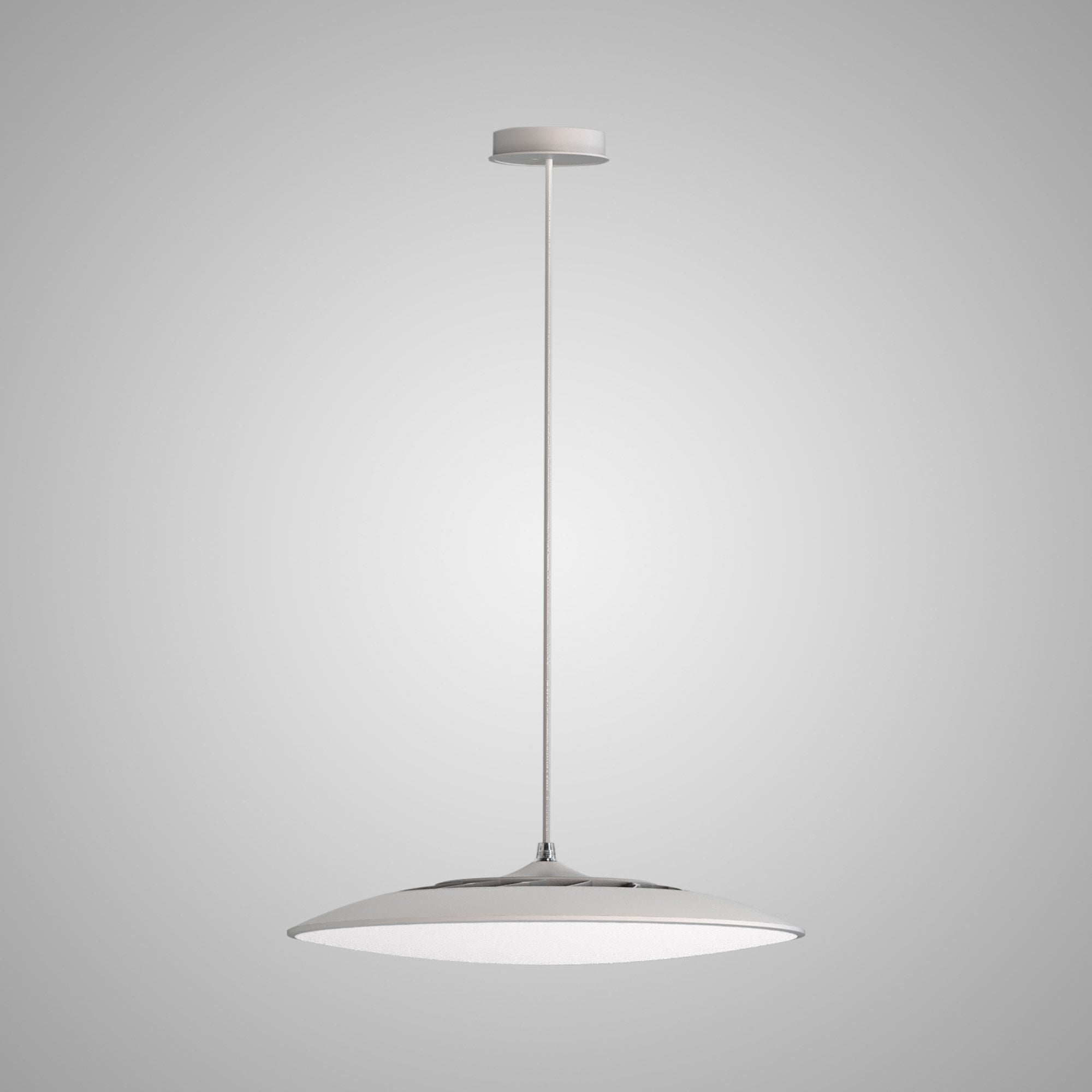 M8104 Slim LED Pendant 25cm Round 16W LED White