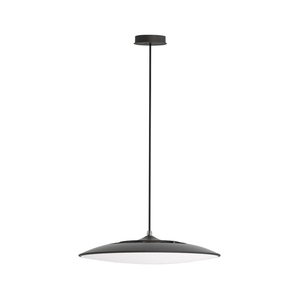 M8106 Slim LED Pendant 25cm Round 16W LED Black