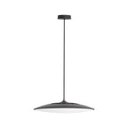 M8107 Slim LED Pendant 25cm Round 16W LED Black