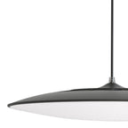 M8107 Slim LED Pendant 25cm Round 16W LED Black