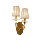 M6294 Sophie Wall Light 2 Light Gold Painting Cream Shades
