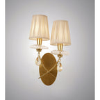 M6294 Sophie Wall Light 2 Light Gold Painting Cream Shades