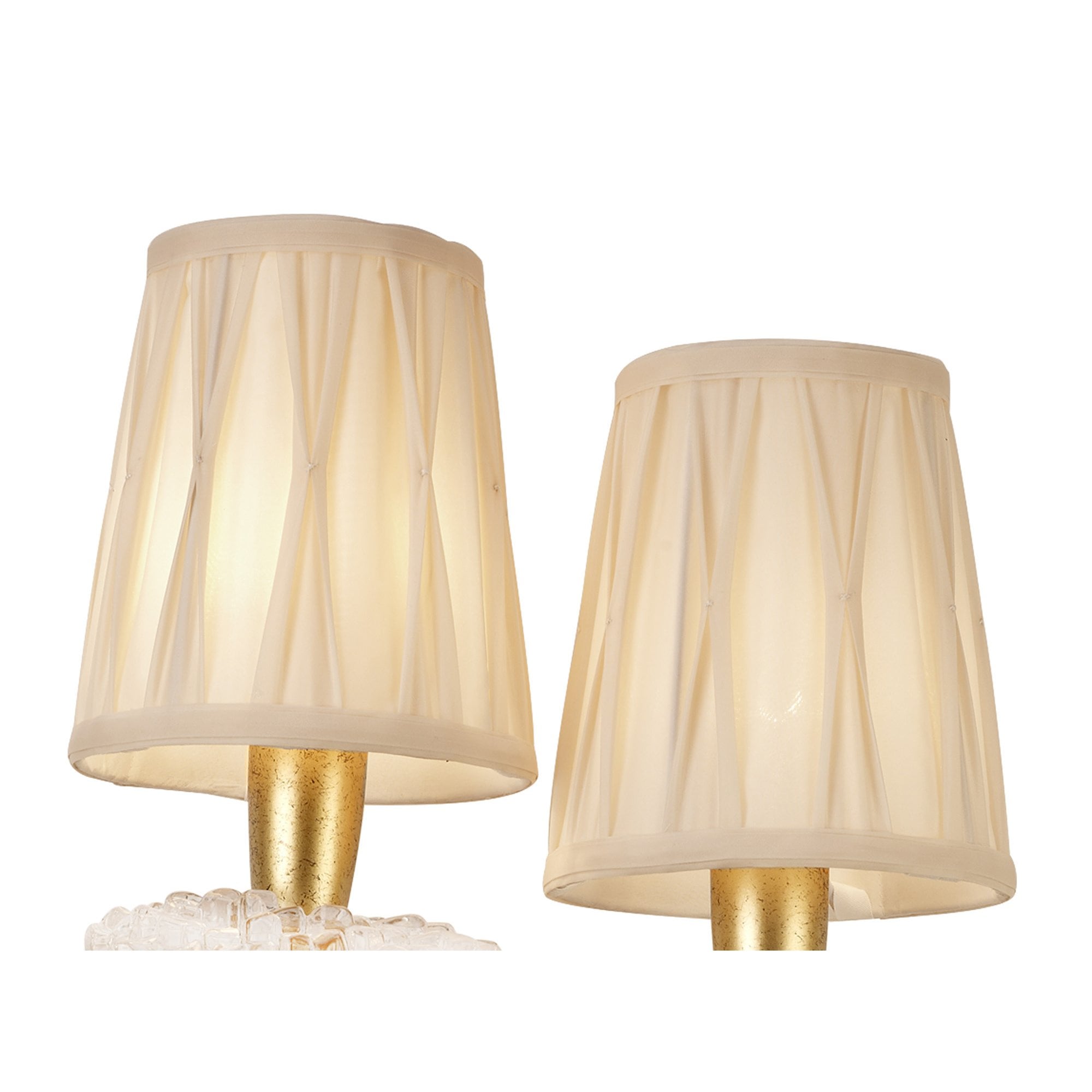 M6294 Sophie Wall Light 2 Light Gold Painting Cream Shades