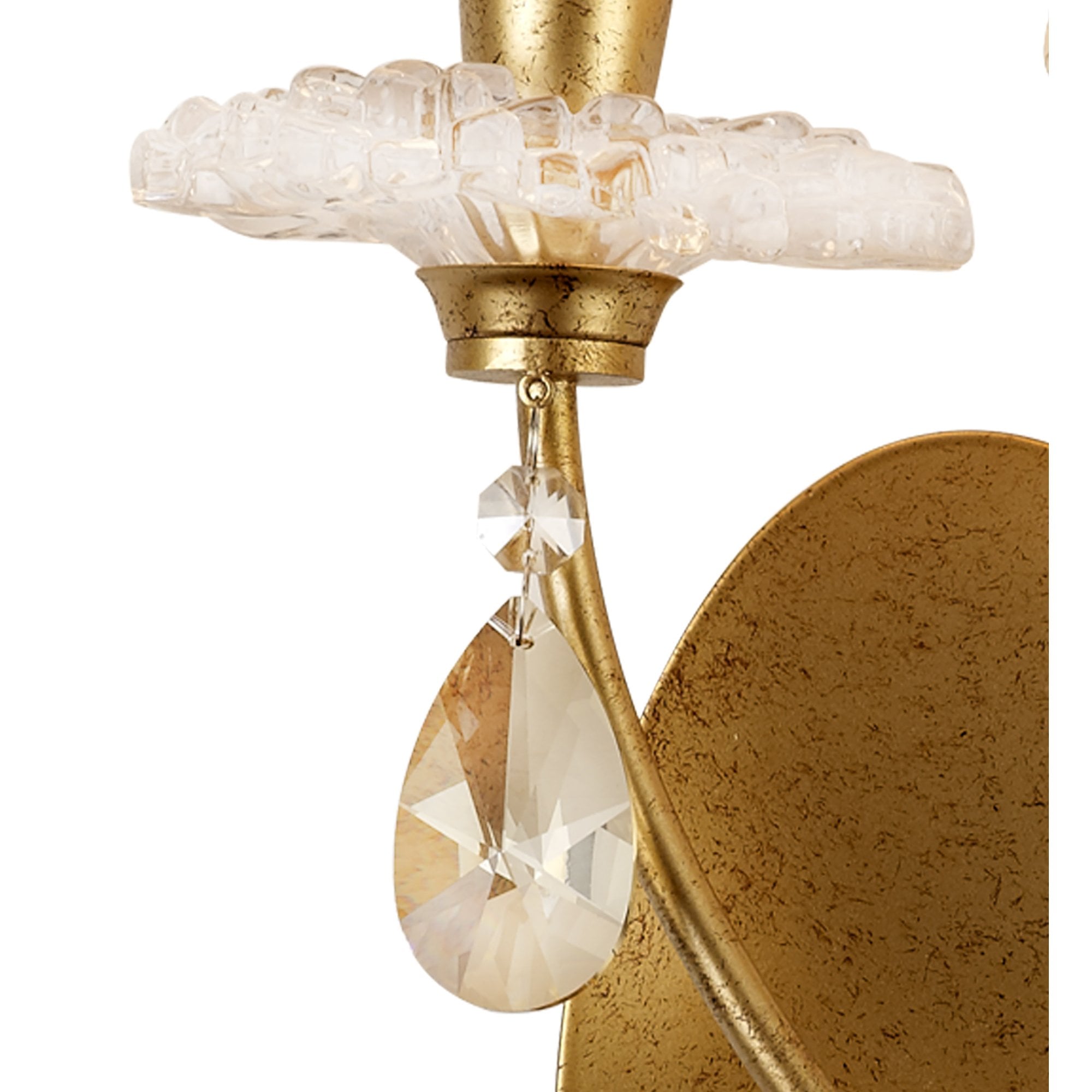 M6294 Sophie Wall Light 2 Light Gold Painting Cream Shades