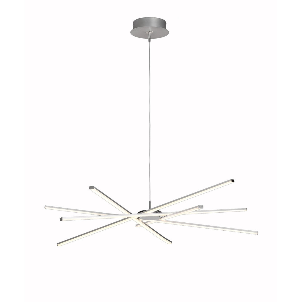 M5911 Star LED Pendant 100cm Round 60W Dimmable Silver/Frosted Acrylic/Polished Chrome