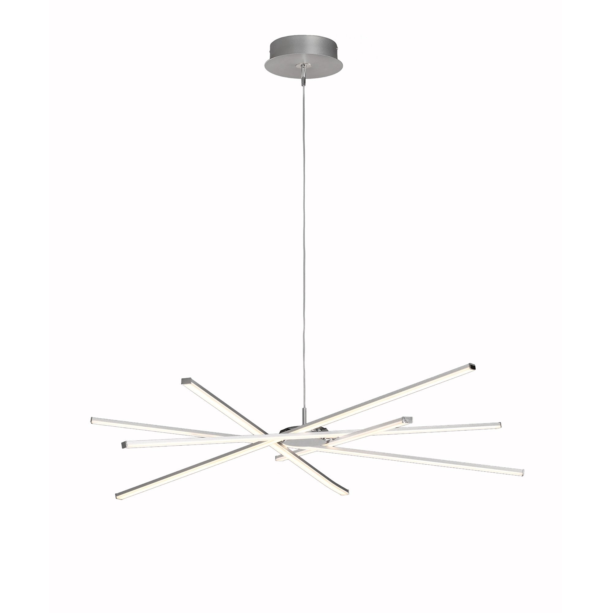 M5911 Star LED Pendant 100cm Round 60W Dimmable Silver/Frosted Acrylic/Polished Chrome