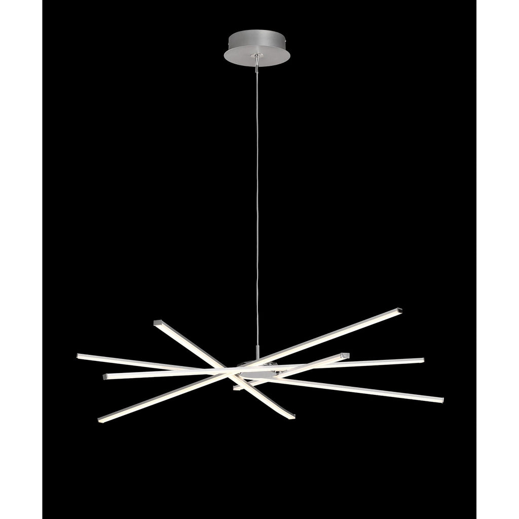 M5911 Star LED Pendant 100cm Round 60W Dimmable Silver/Frosted Acrylic/Polished Chrome