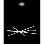 M5911 Star LED Pendant 100cm Round 60W Dimmable Silver/Frosted Acrylic/Polished Chrome
