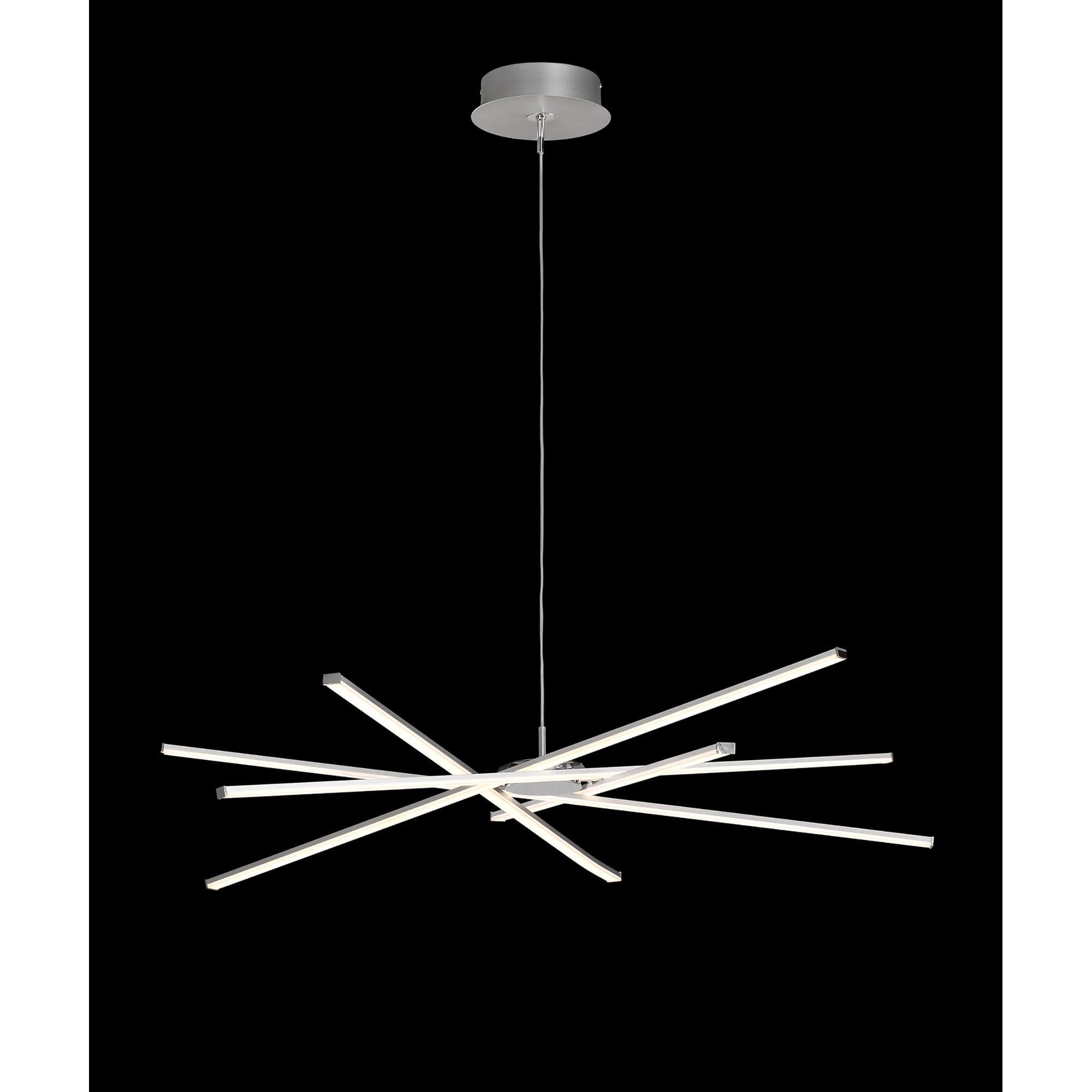 M5911 Star LED Pendant 100cm Round 60W Dimmable Silver/Frosted Acrylic/Polished Chrome
