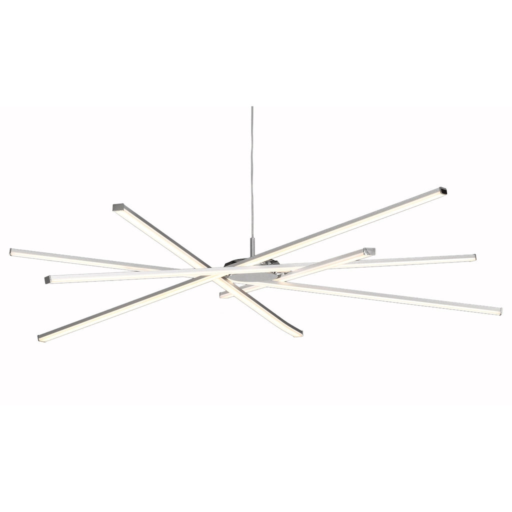 M5911 Star LED Pendant 100cm Round 60W Dimmable Silver/Frosted Acrylic/Polished Chrome