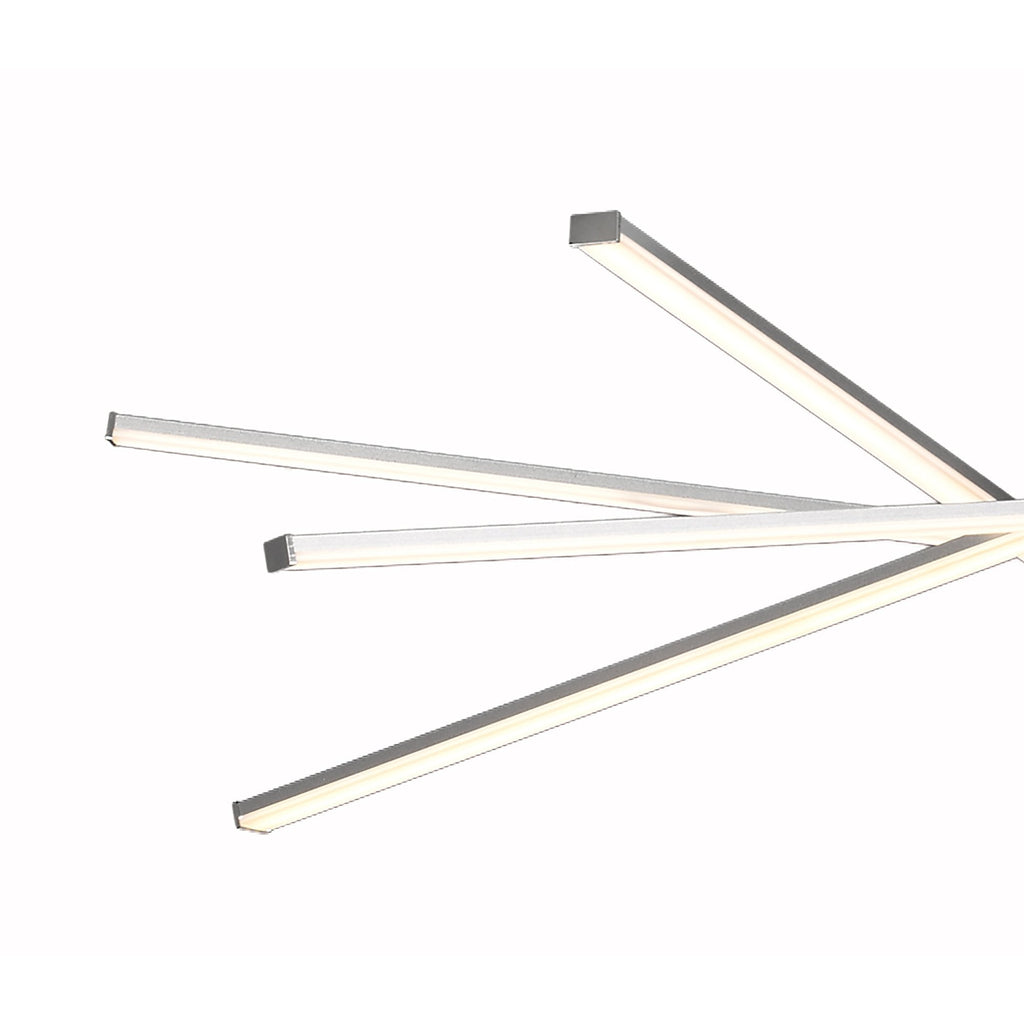 M5911 Star LED Pendant 100cm Round 60W Dimmable Silver/Frosted Acrylic/Polished Chrome
