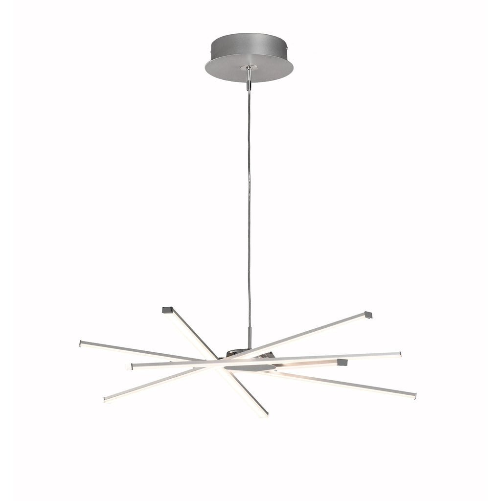 M5913 Star LED Pendant 69cm Round 42W Dimmable Silver/Frosted Acrylic/Polished Chrome