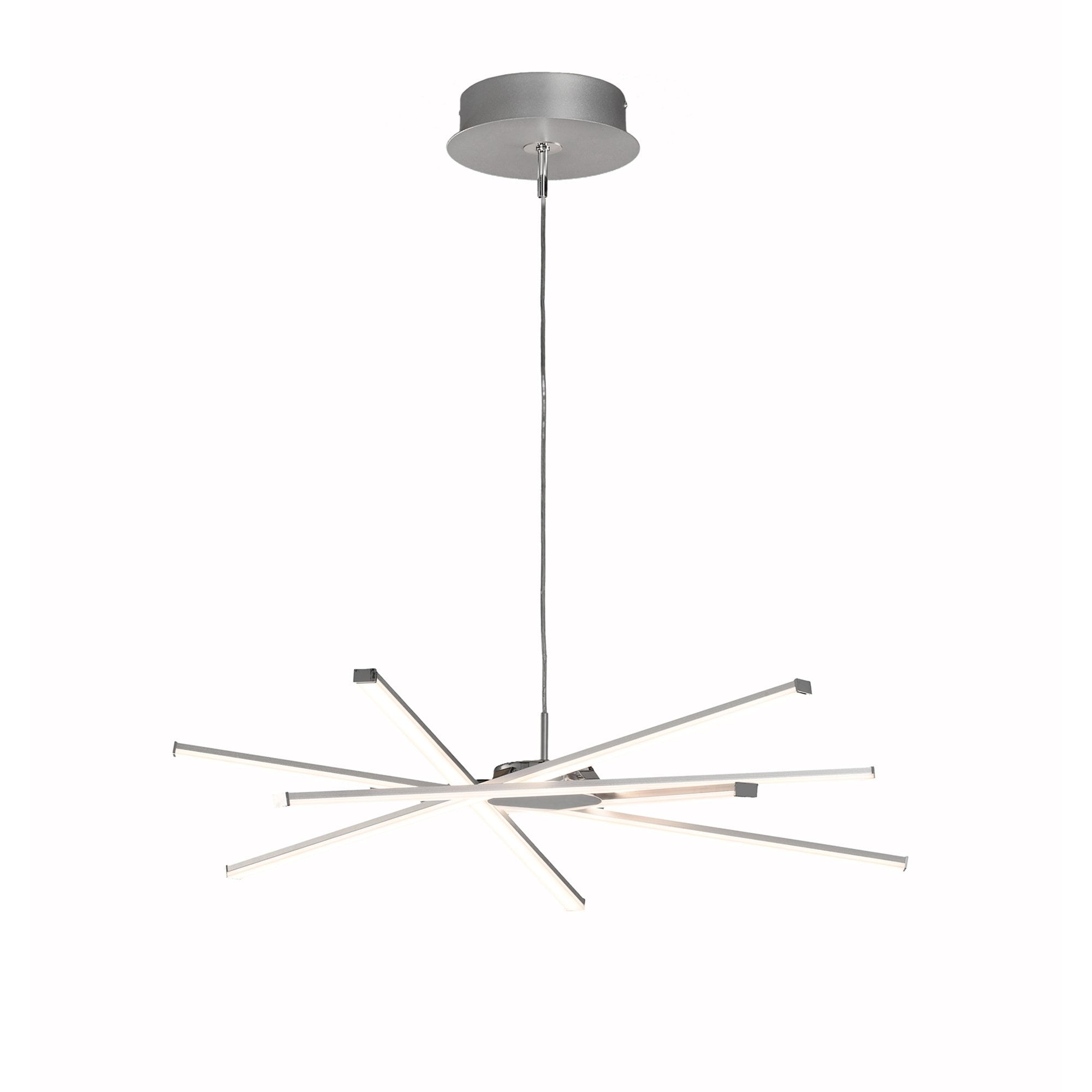 M5913 Star LED Pendant 69cm Round 42W Dimmable Silver/Frosted Acrylic/Polished Chrome