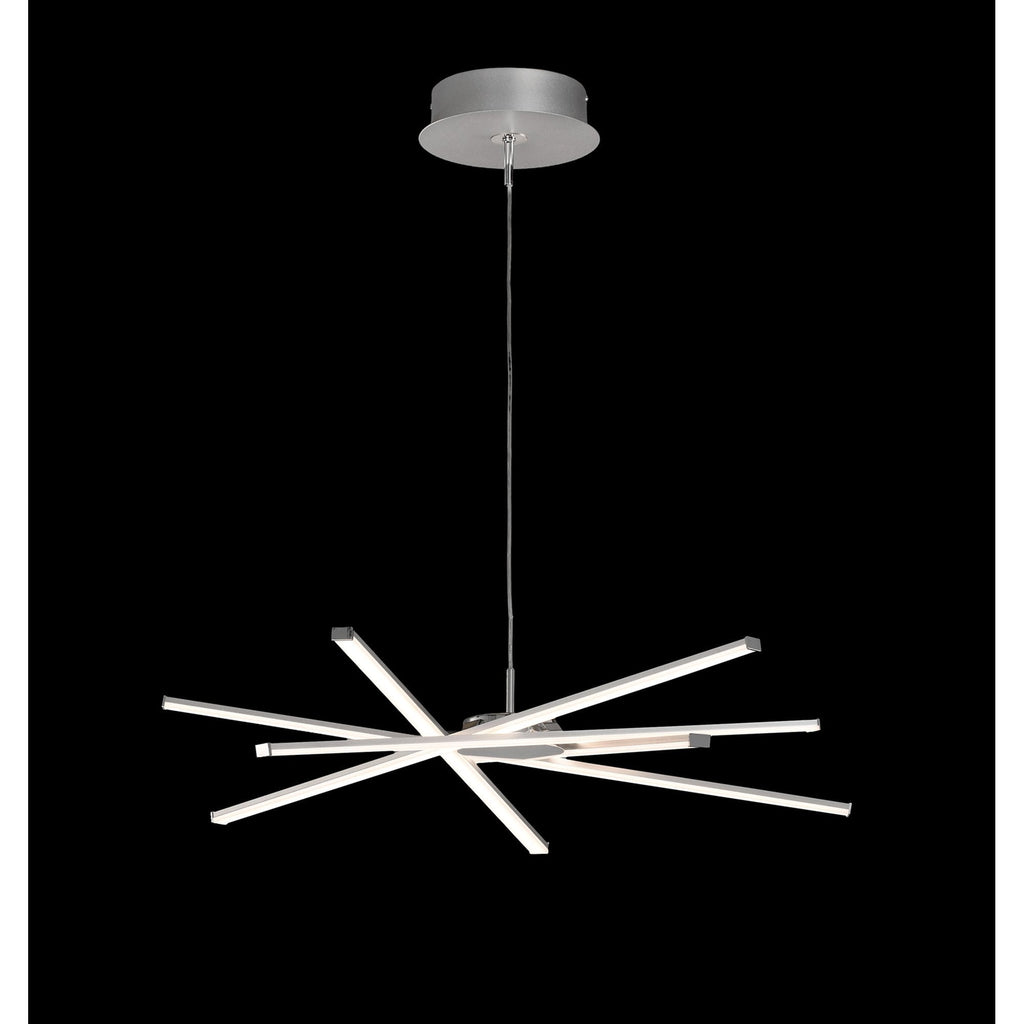 M5913 Star LED Pendant 69cm Round 42W Dimmable Silver/Frosted Acrylic/Polished Chrome
