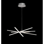 M5913 Star LED Pendant 69cm Round 42W Dimmable Silver/Frosted Acrylic/Polished Chrome