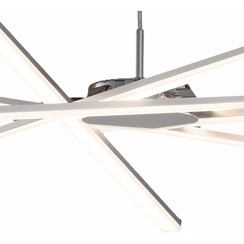M5913 Star LED Pendant 69cm Round 42W Dimmable Silver/Frosted Acrylic/Polished Chrome