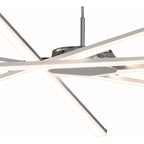 M5913 Star LED Pendant 69cm Round 42W Dimmable Silver/Frosted Acrylic/Polished Chrome