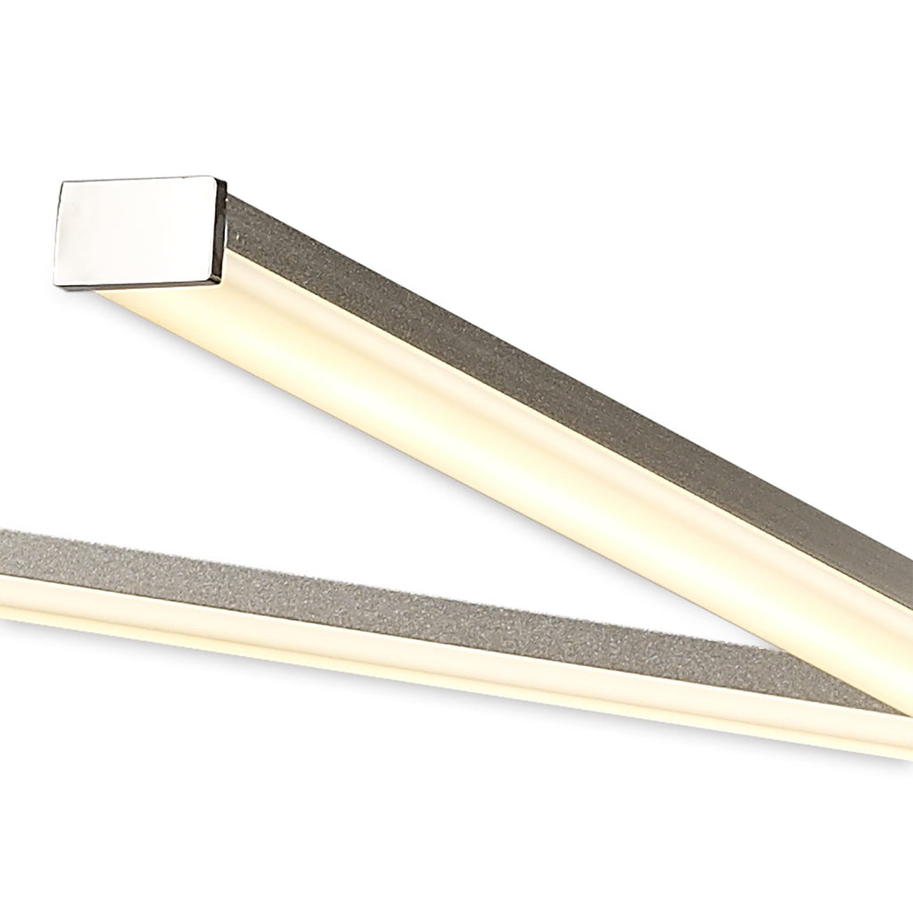 M5913 Star LED Pendant 69cm Round 42W Dimmable Silver/Frosted Acrylic/Polished Chrome