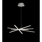 M5915 Star LED Pendant 69cm Round 42W Silver/Frosted Acrylic/Polished Chrome