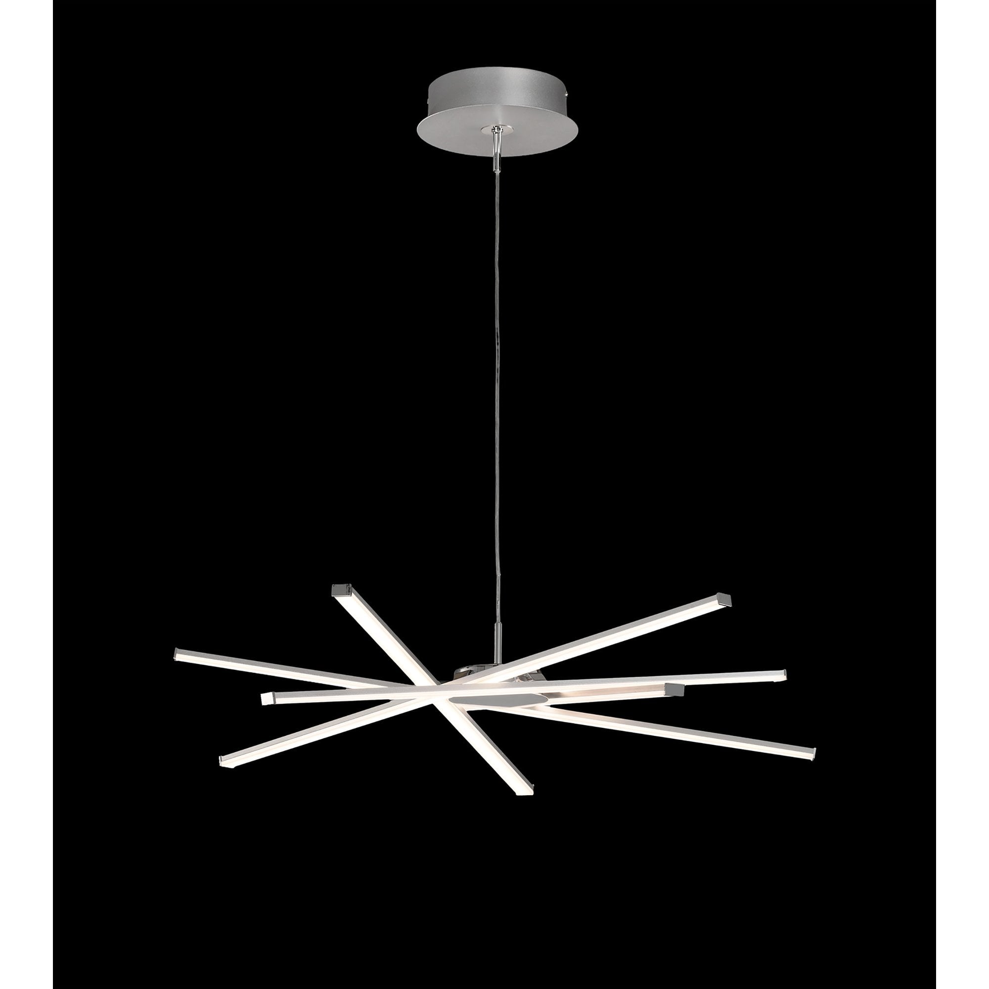 M5915 Star LED Pendant 69cm Round 42W Silver/Frosted Acrylic/Polished Chrome