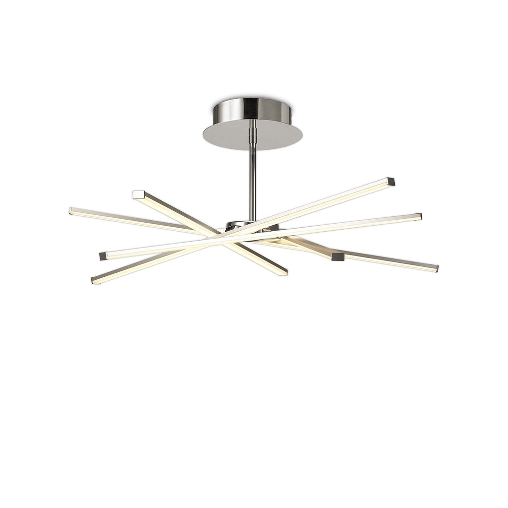 M5918 Star LED Ceiling 70.5cm Round 42W Dimmable Silver/Frosted Acrylic/Polished Chrome
