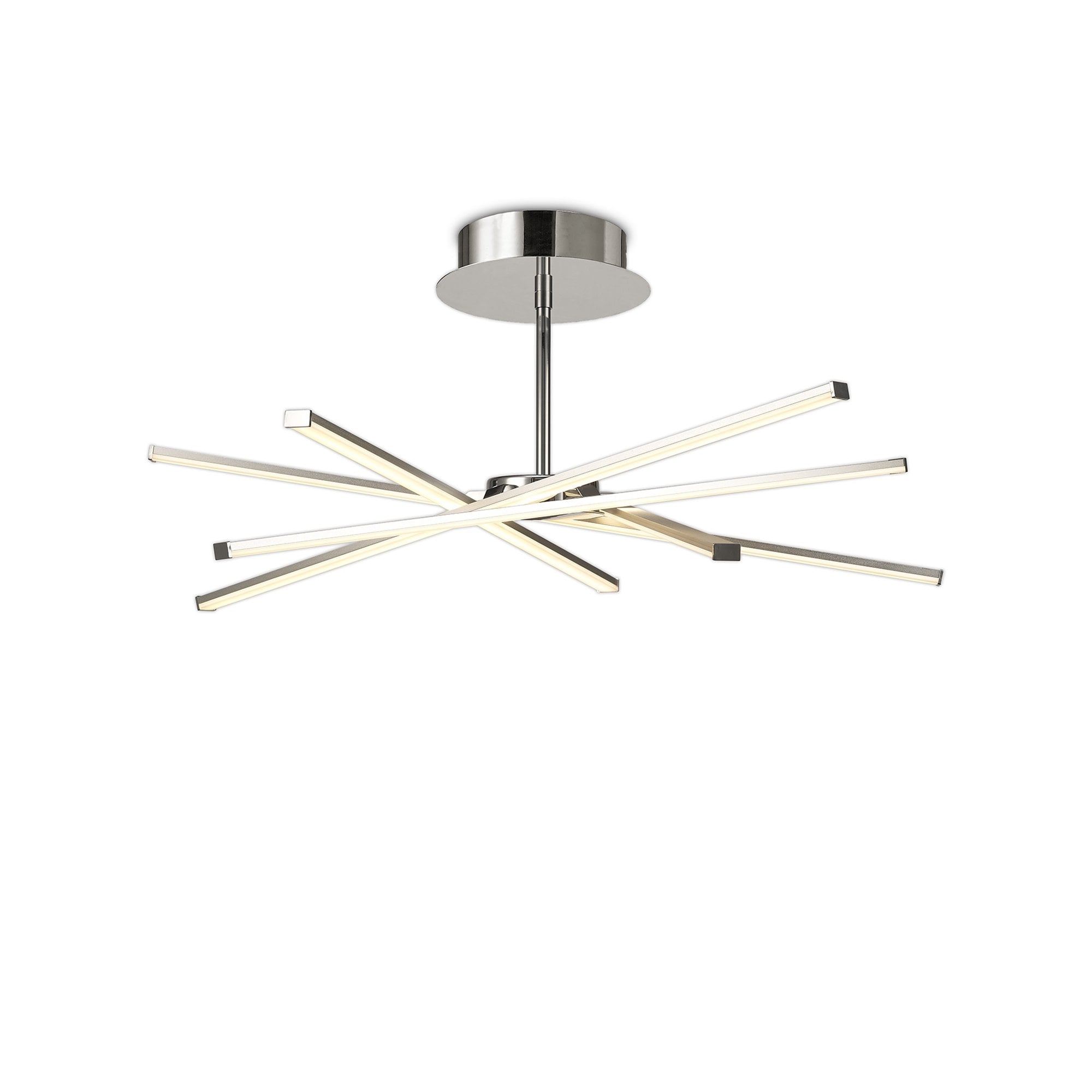 M5918 Star LED Ceiling 70.5cm Round 42W Dimmable Silver/Frosted Acrylic/Polished Chrome