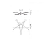 M5918 Star LED Ceiling 70.5cm Round 42W Dimmable Silver/Frosted Acrylic/Polished Chrome