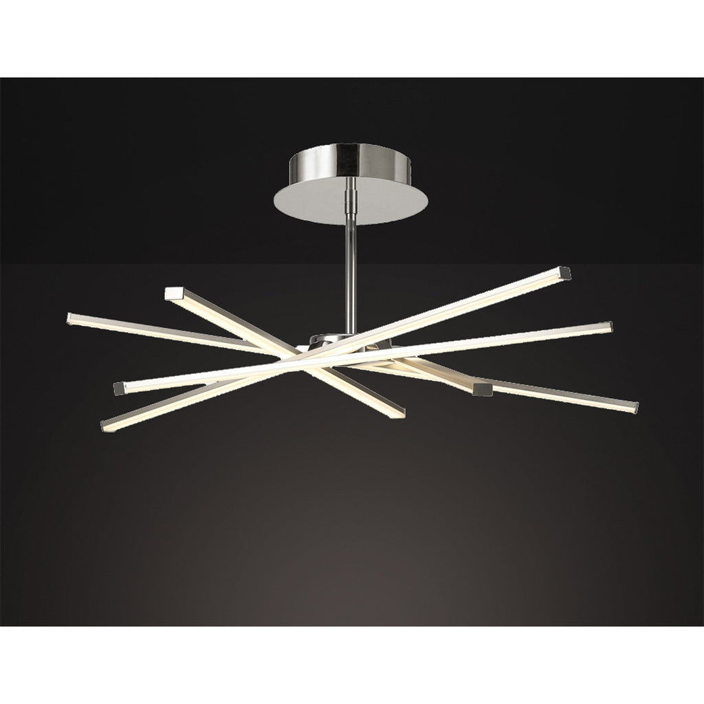 M5918 Star LED Ceiling 70.5cm Round 42W Dimmable Silver/Frosted Acrylic/Polished Chrome