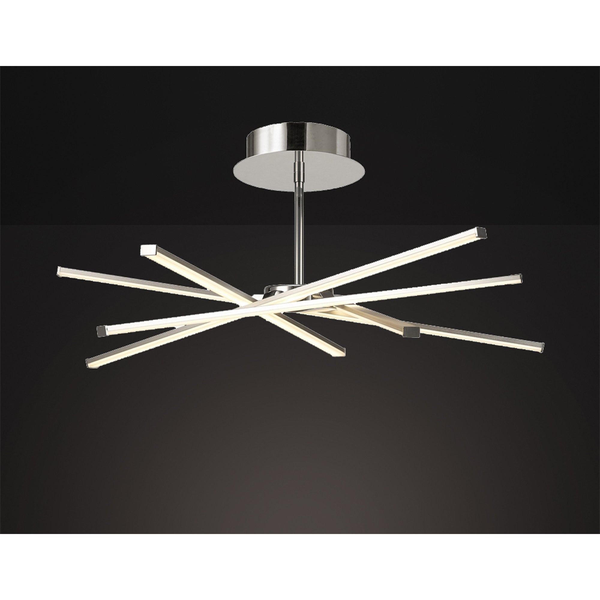 M5918 Star LED Ceiling 70.5cm Round 42W Dimmable Silver/Frosted Acrylic/Polished Chrome