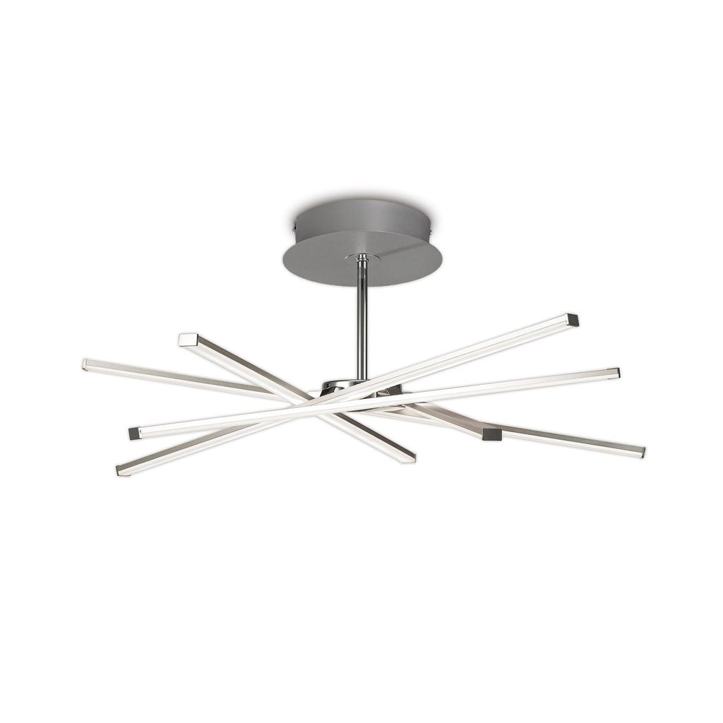 M5918 Star LED Ceiling 70.5cm Round 42W Dimmable Silver/Frosted Acrylic/Polished Chrome