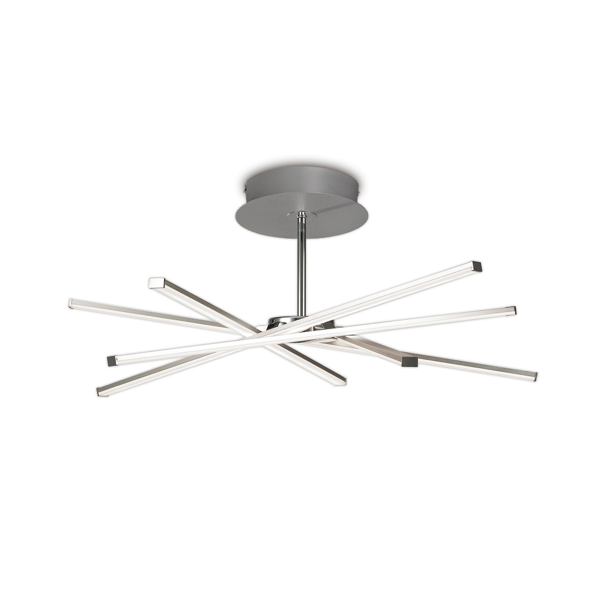 M5918 Star LED Ceiling 70.5cm Round 42W Dimmable Silver/Frosted Acrylic/Polished Chrome