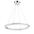 M8169/1 Taccía Pendant 28W LED Round Polished Chrome/Frosted Acrylic