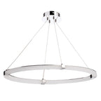 M8171/1 Taccía Pendant 28W LED Oval Polished Chrome/Frosted Acrylic