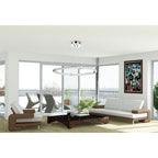 M8171/1 Taccía Pendant 28W LED Oval Polished Chrome/Frosted Acrylic