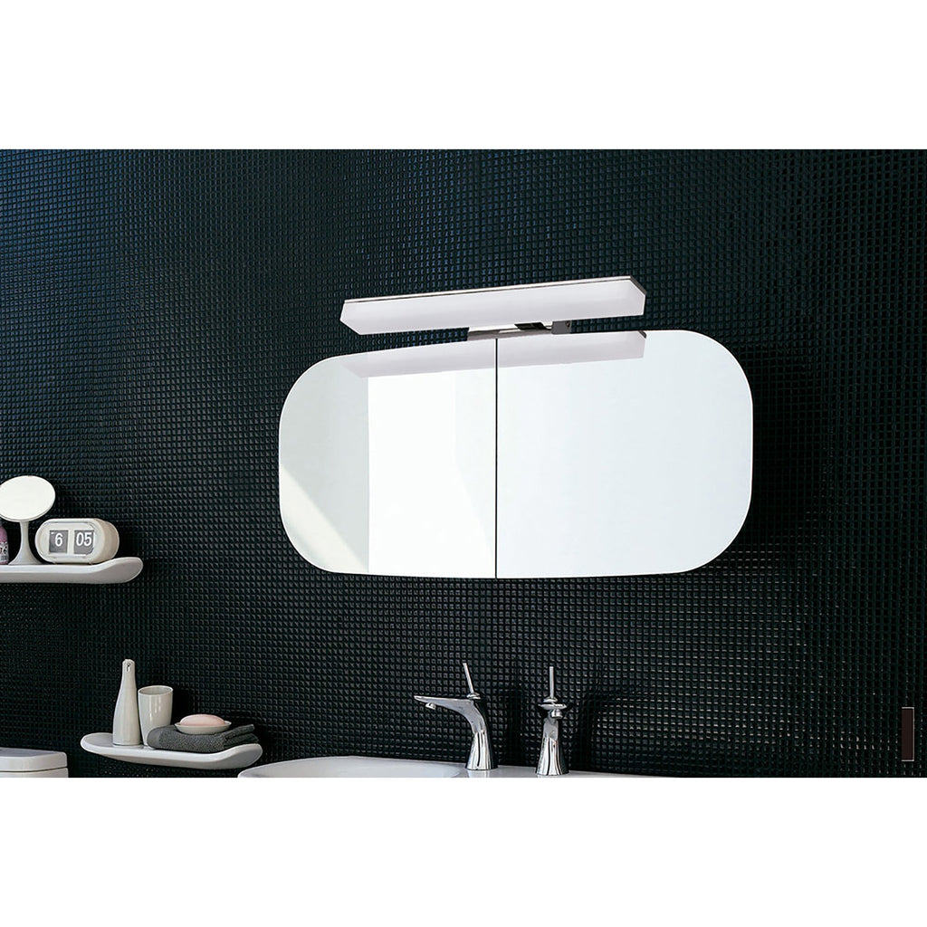 M8164/1 Taccía Wall Lamp 14W LED Large Polished Chrome/Frosted Acrylic