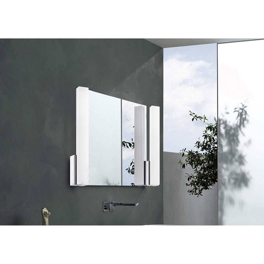 M8164/1 Taccía Wall Lamp 14W LED Large Polished Chrome/Frosted Acrylic