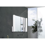 M8168/1 Taccía Pendant 28W LED Square Polished Chrome/Frosted Acrylic