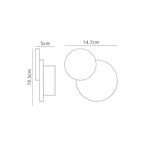 MC0142 Tahiti Wall Light Circles 5W LED Matt White
