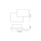 MC0143 Tahiti Wall Light Rectangles 5W LED Matt White