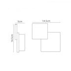 MC0141 Tahiti Wall Light Squares 5W LED Matt White
