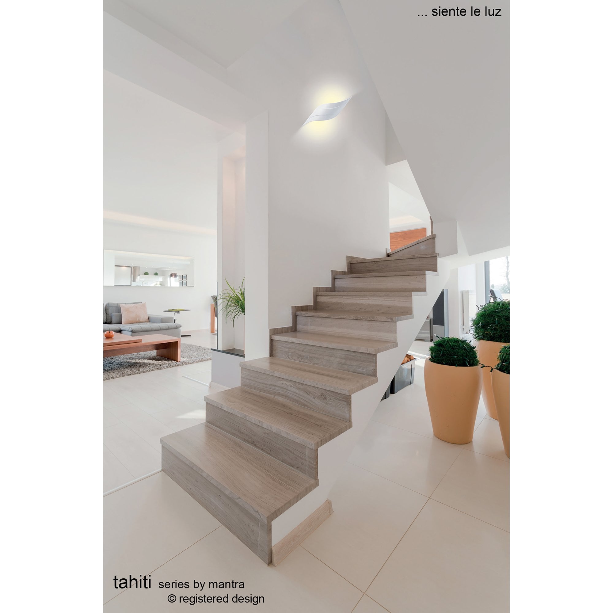 MC0141 Tahiti Wall Light Squares 5W LED Matt White