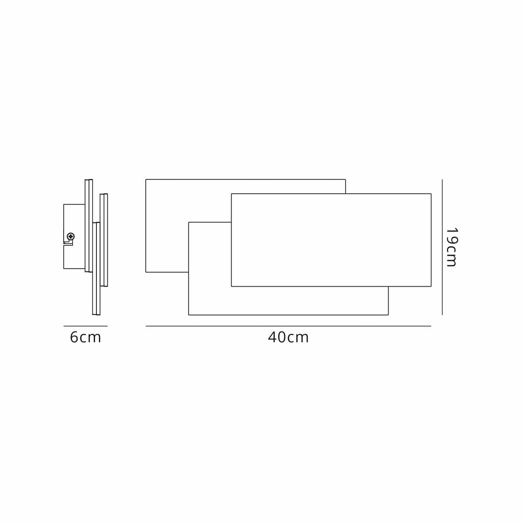 M8088 Tahiti XL Wall Lamp 36W LED Black