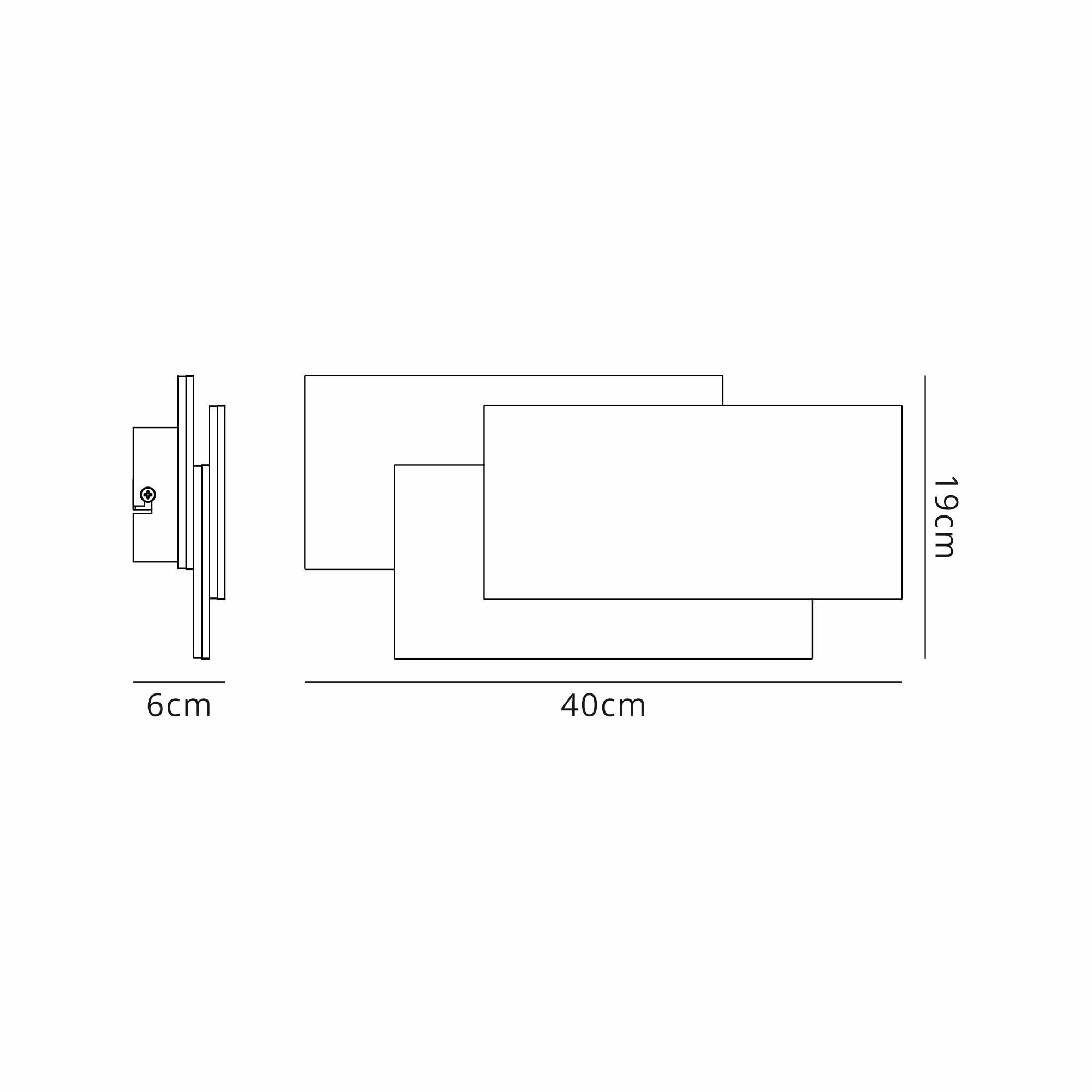 M8088 Tahiti XL Wall Lamp 36W LED Black