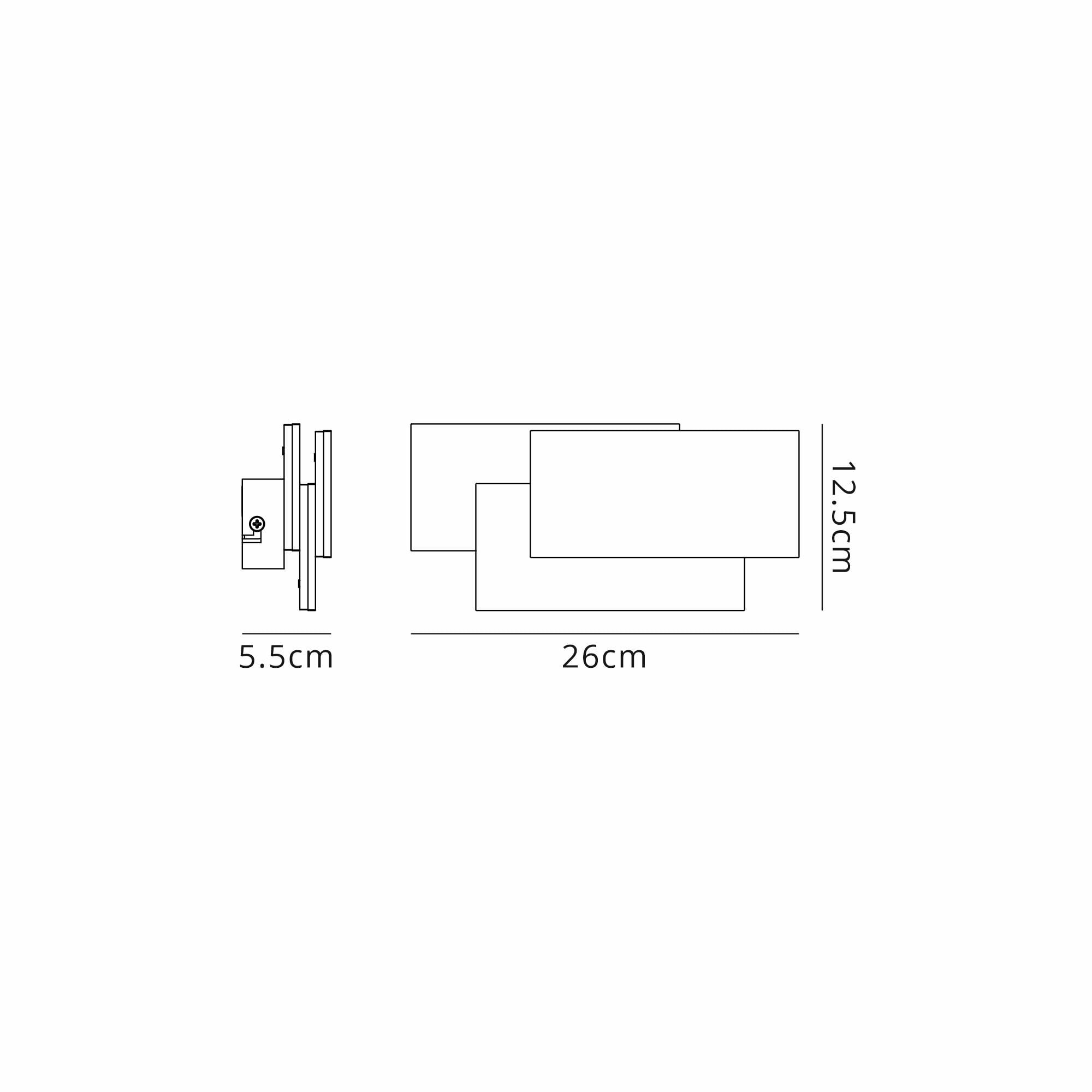 M8090 Tahiti XL Wall Lamp 12W LED Black