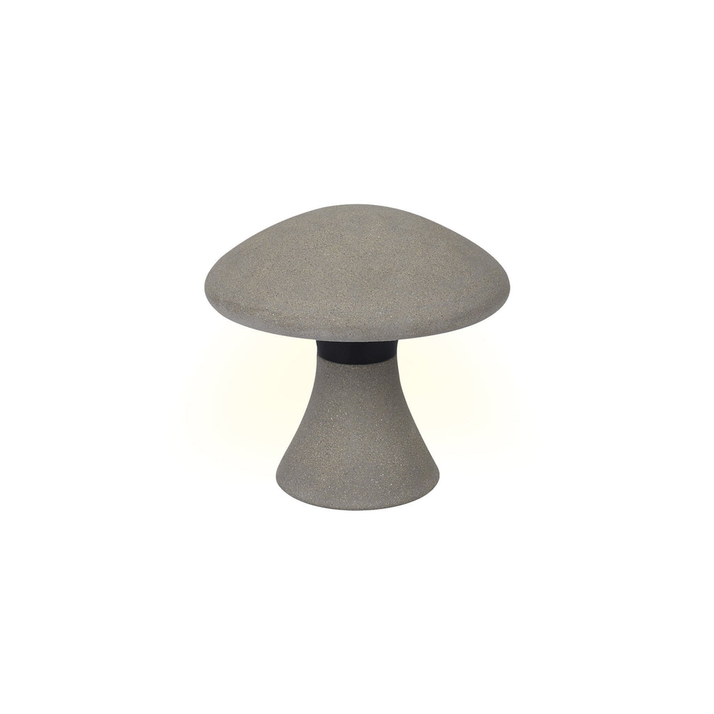 M7105 Taos Outdoor Small Mushroom Bollard 6.5W LED Dark Grey Cement
