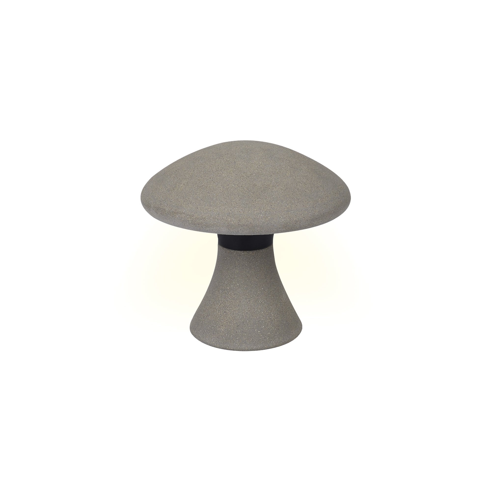 Taos Outdoor Small Mushroom Bollard 6.5W LED Dark Grey Cement