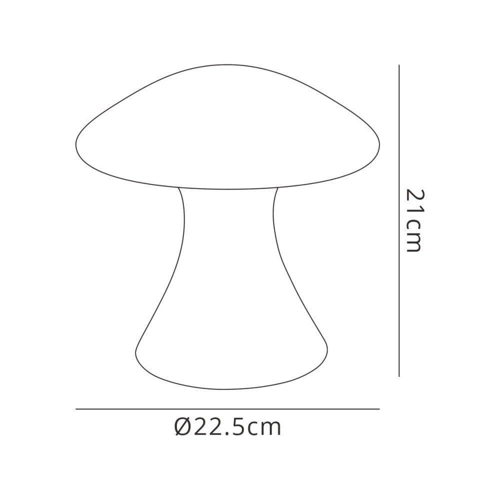 Taos Outdoor Small Mushroom Bollard 6.5W LED Dark Grey Cement