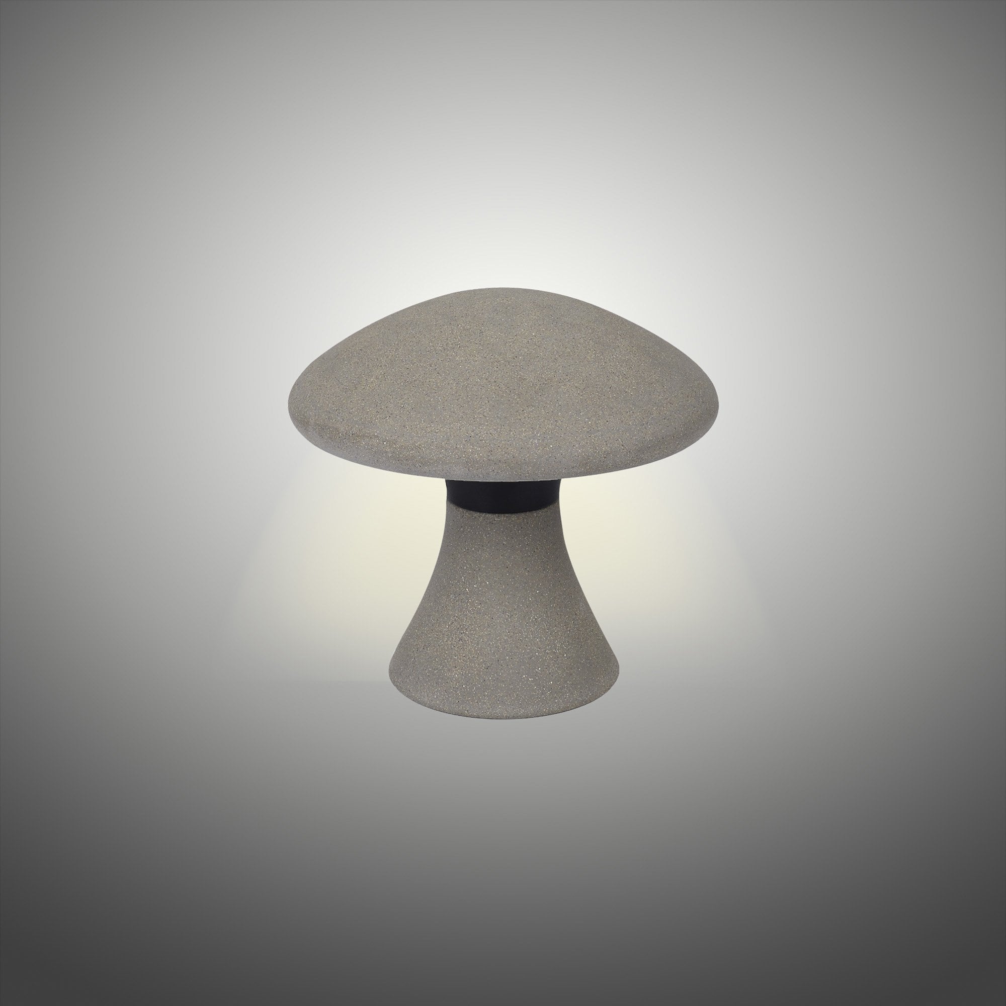 Taos Outdoor Small Mushroom Bollard 6.5W LED Dark Grey Cement