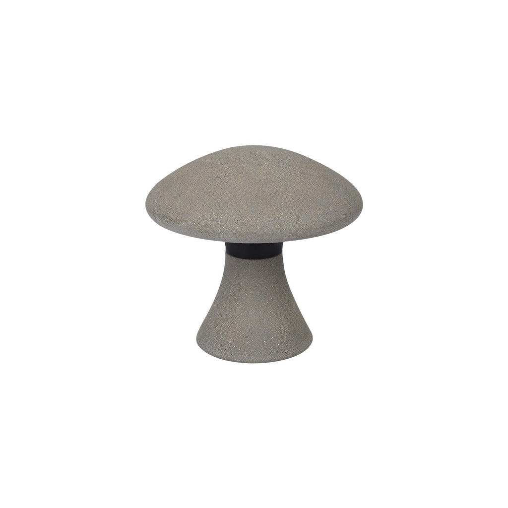 M7105 Taos Outdoor Small Mushroom Bollard 6.5W LED Dark Grey Cement