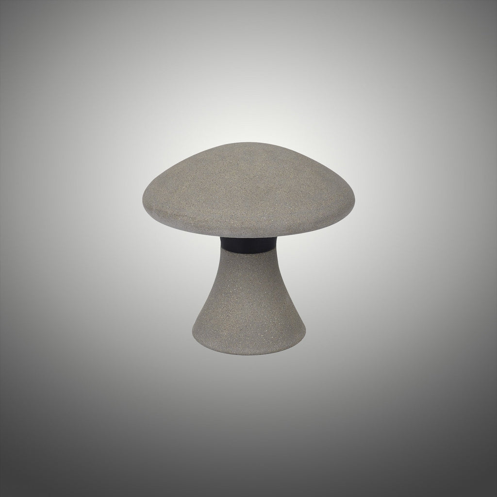 M7105 Taos Outdoor Small Mushroom Bollard 6.5W LED Dark Grey Cement